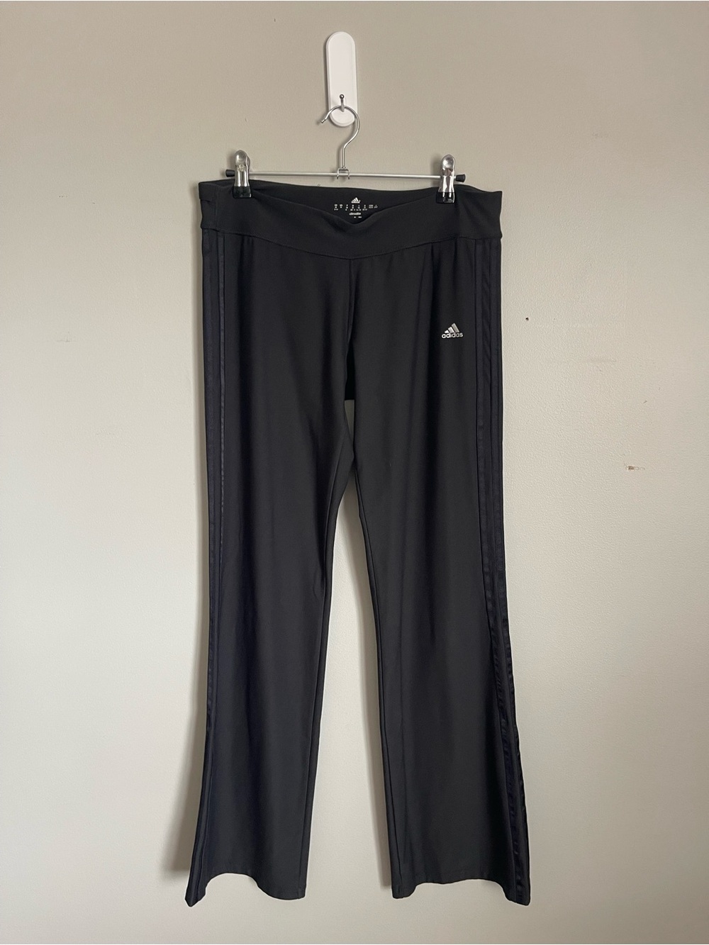 ADIDAS | Black Wide Leg Athletic Pants Sz M